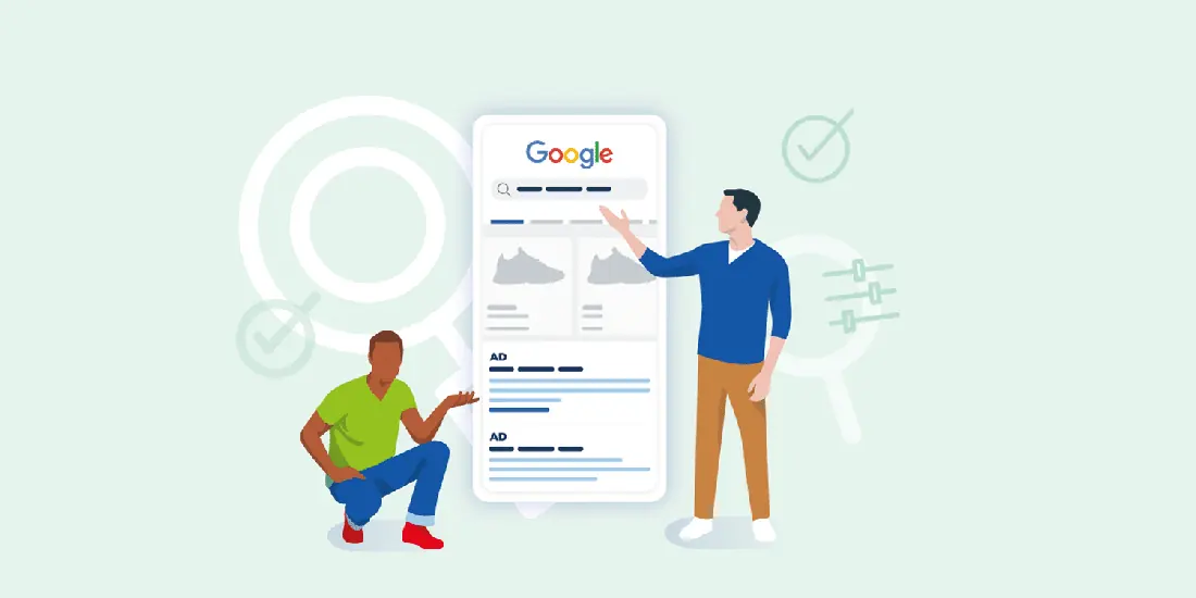 Ejemplo de anuncio de Google Ads apareciendo en los primeros resultados de búsqueda