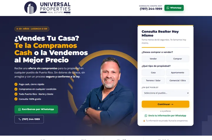 Página web de Universal Properties